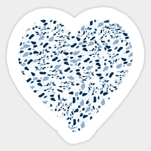 Abstract mosaic terrazzo heart Sticker